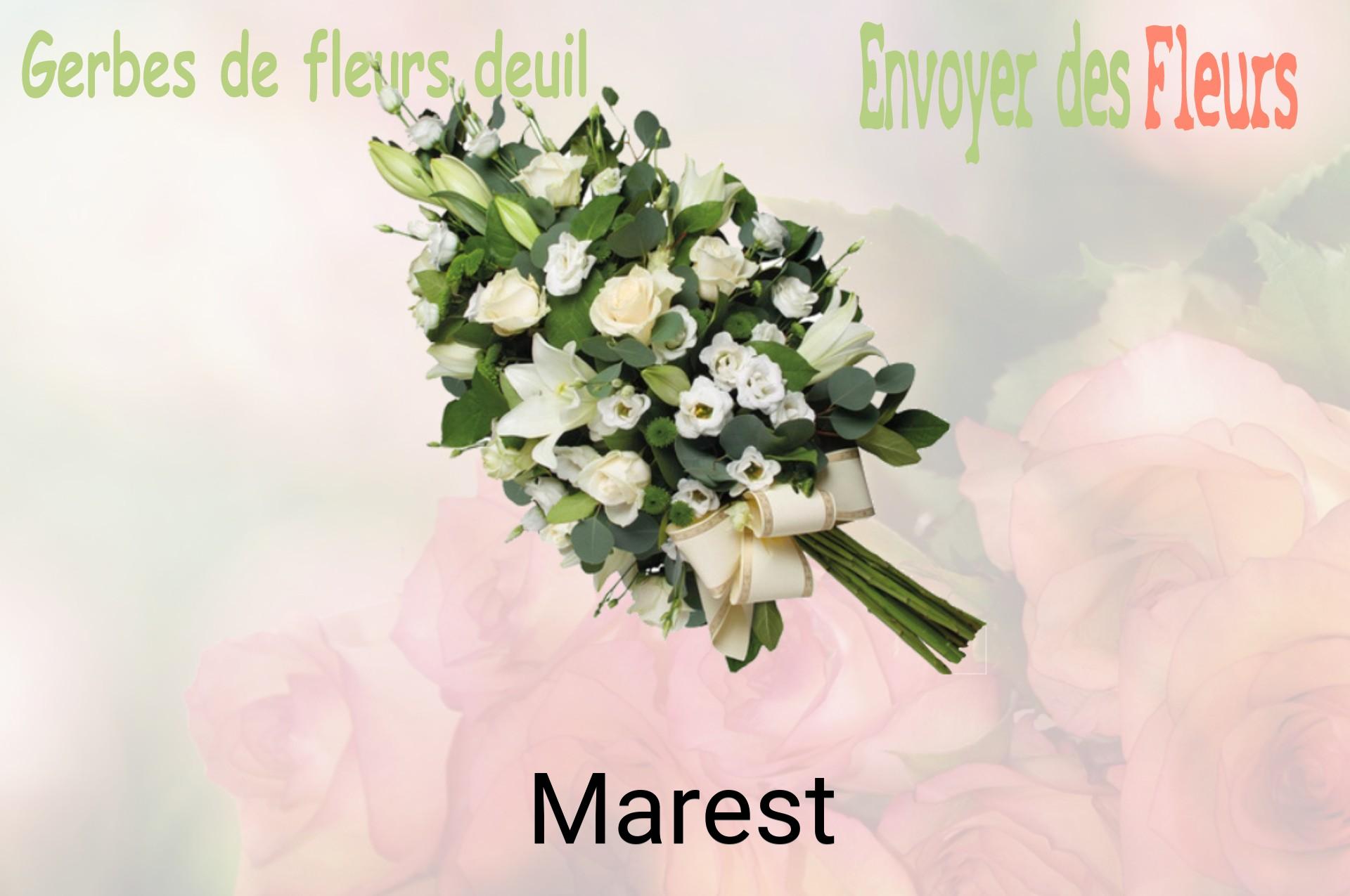 Gerbe de fleurs de deuil livrée à Marest
